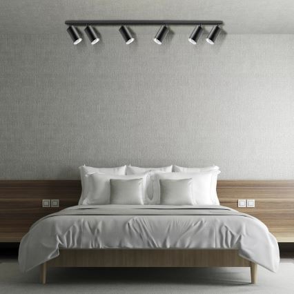 Foco de casa de banho TURYN 6xGU10/10W/230V IP44 preto