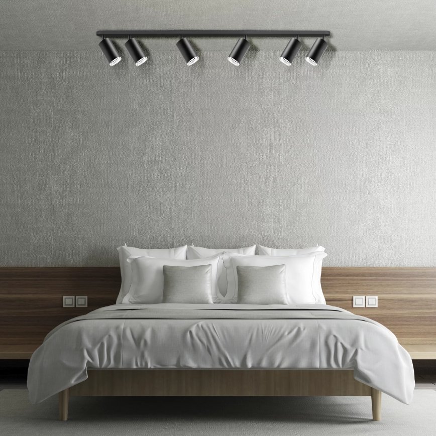 Foco de casa de banho TURYN 6xGU10/10W/230V IP44 preto