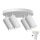 Foco de embutir LED RGBW regulável TURYN para casa de banho, 4x GU10/4,8W/230V, 3000K, IP44, branco + comando remoto