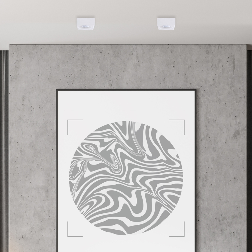 Foco de encastrar BALI 1xGU5,3/MR16/25W/12V quadrado branco