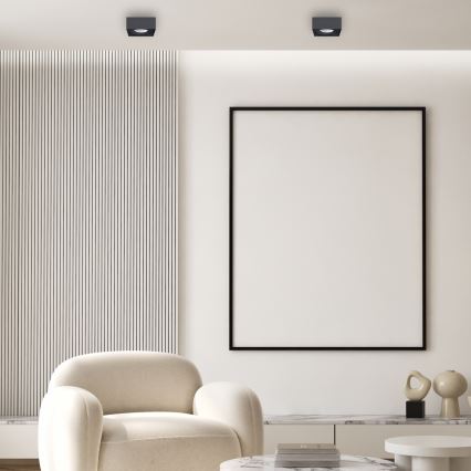 Foco de encastrar BALI 1xGU5,3/MR16/25W/12V quadrado preto