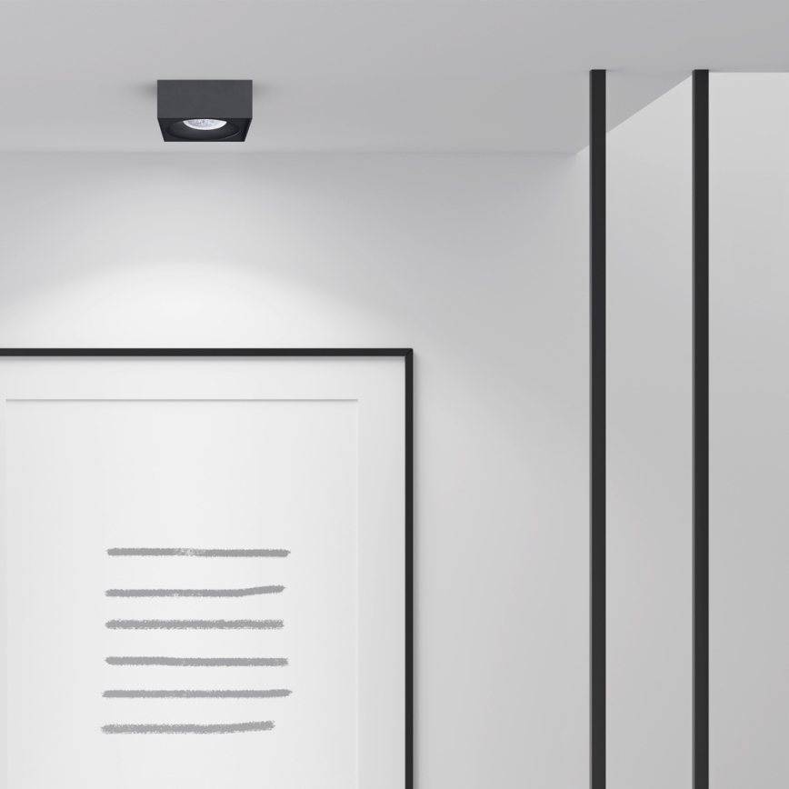 Foco de encastrar BALI 1xGU5,3/MR16/25W/12V quadrado preto