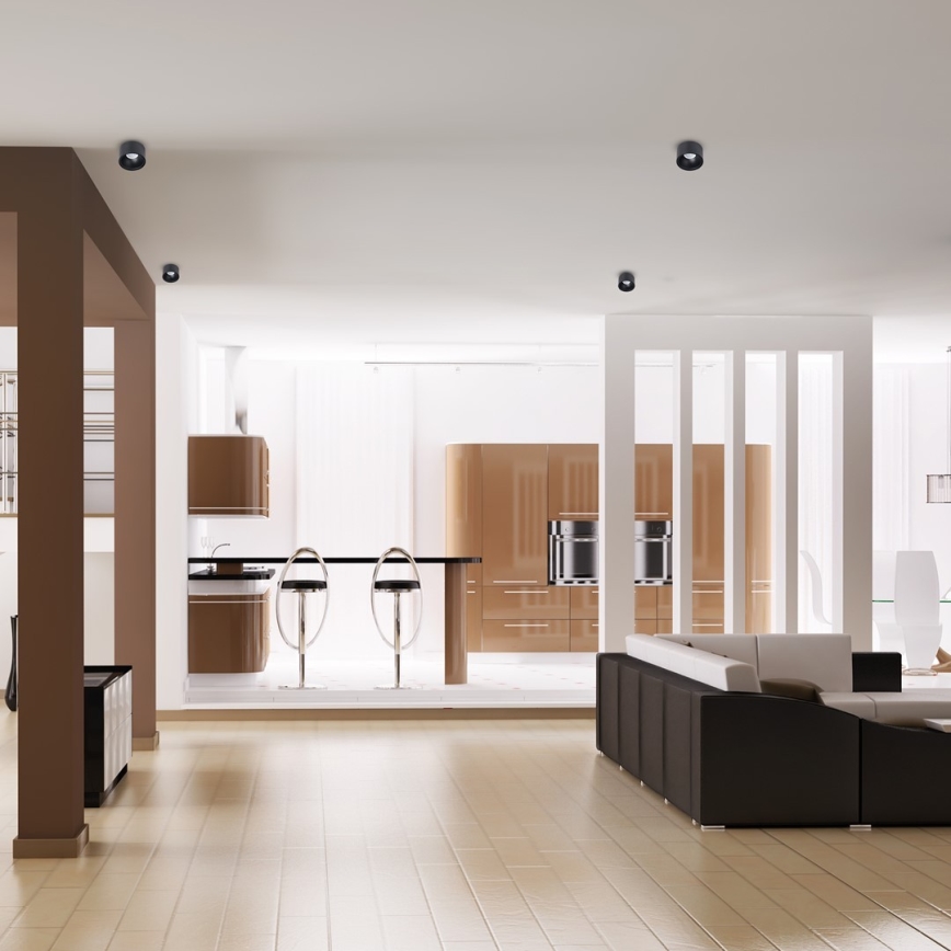 Foco de encastrar BALI 1xGU5,3/MR16/25W/12V redondo preto