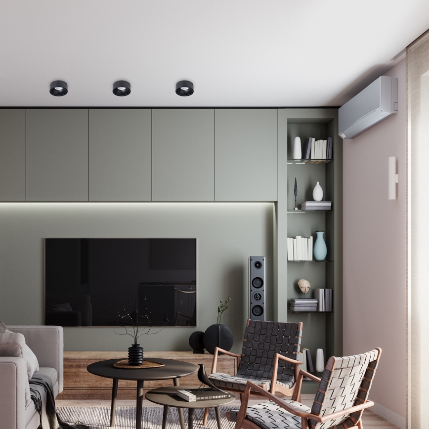 Foco de encastrar BALI 1xGU5,3/MR16/25W/12V redondo preto