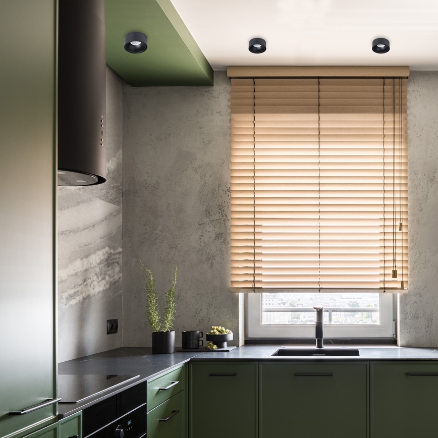 Foco de encastrar BALI 1xGU5,3/MR16/25W/12V redondo preto