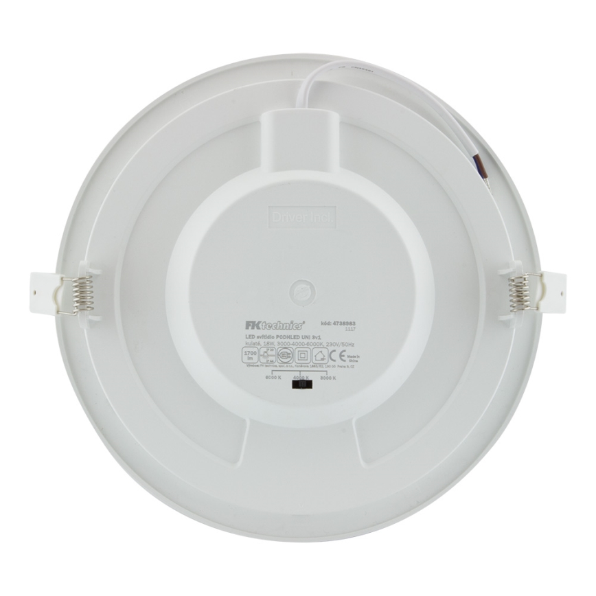 Foco de encastrar de casa de banho LED LED/18W/230V 3000/4000/6000K IP44