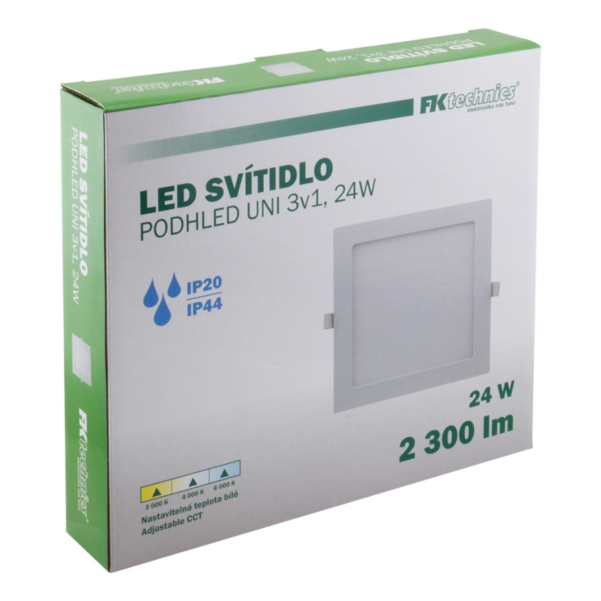 Foco de encastrar de casa de banho LED LED/24W/230V 3000/4000/6000K IP44
