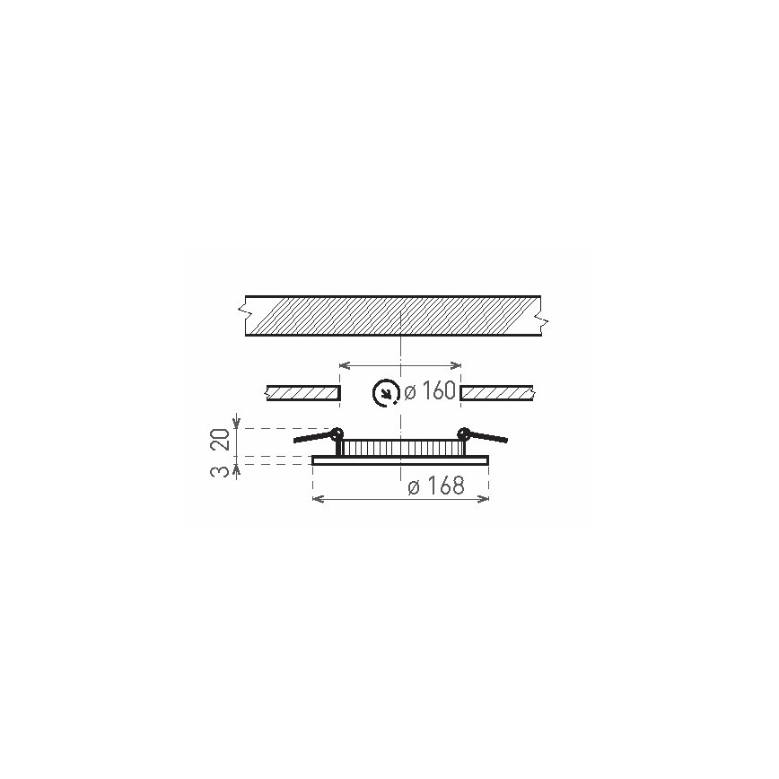 Foco de encastrar de casa de banho LED VEGA LED/12W/230V 3800K diâmetro 16,8 cm IP44
