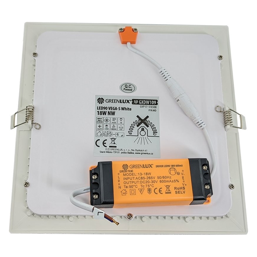 Foco de encastrar de casa de banho LED VEGA LED/18W/230V 3800K 22,5 cm IP44