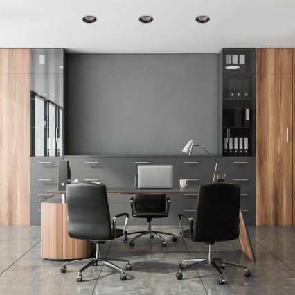 Foco de encastrar EYE 1xGU10/25W/230V redondo preto