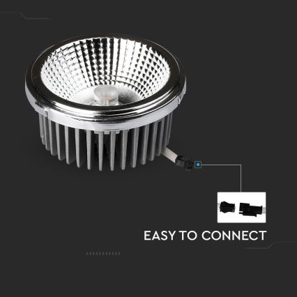 Foco de encastrar LED/20W/230V 6400K 40°/20° diâmetro 11 cm cromado brilhante