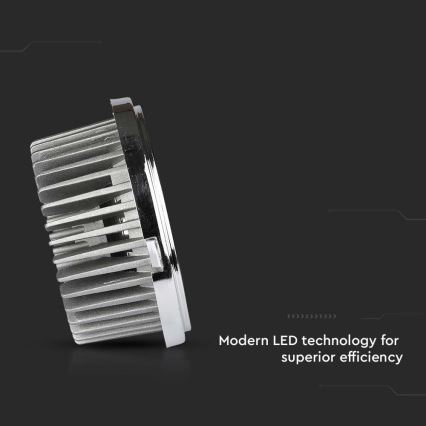 Foco de encastrar LED/20W/230V 6400K 40°/20° diâmetro 11 cm cromado brilhante