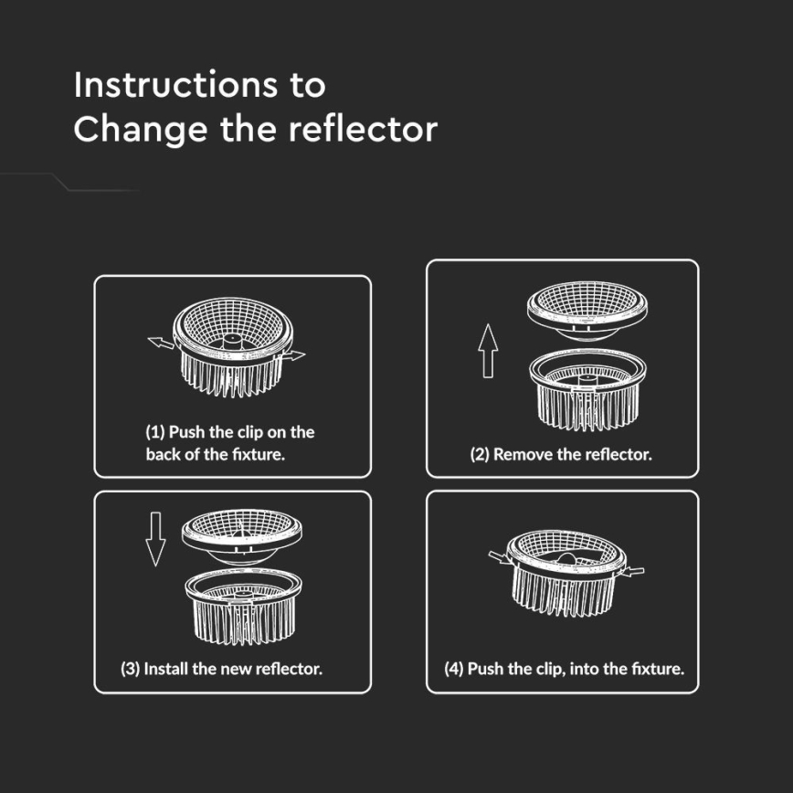 Foco de encastrar LED/20W/230V 6400K 40°/20° diâmetro 11 cm cromado brilhante