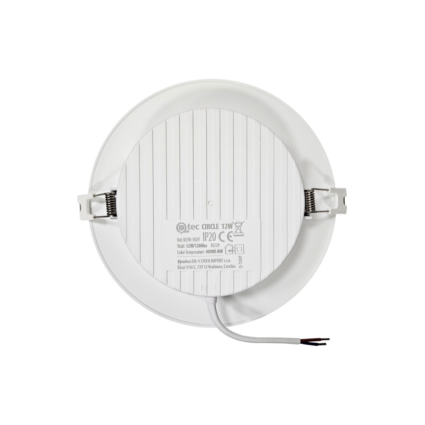 Foco de encastrar LED CIRCLE LED/12W/230V 4000K diâmetro 17 cm branco