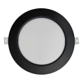 Foco de encastrar LED CIRCLE LED/12W/230V 4000K diâmetro 17 cm preto