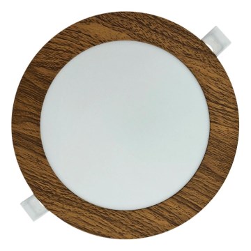 Foco de encastrar LED CIRCLE LED/12W/230V 4200K diâmetro 16,7 cm castanho