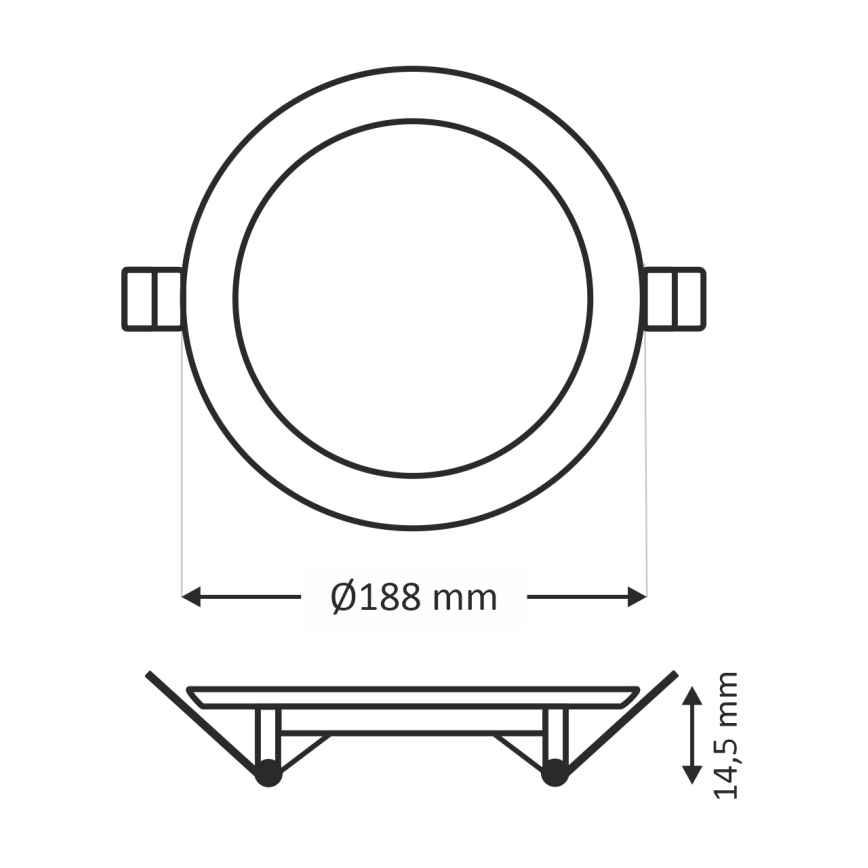 Foco de encastrar LED CIRCLE LED/15W/230V 6500K diâmetro 18,8 cm branco
