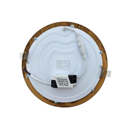 Foco de encastrar LED CIRCLE LED/18W/230V 4200K diâmetro 22 cm castanho