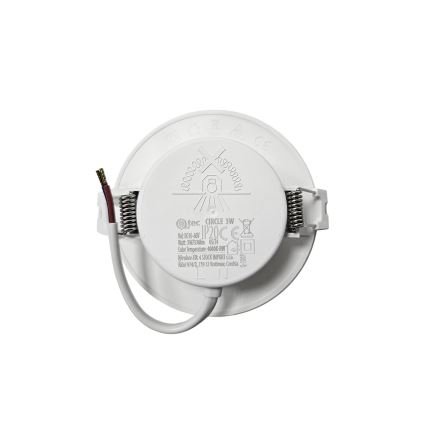 Foco de encastrar LED CIRCLE LED/3W/230V 4000K diâmetro 9 cm branco