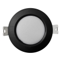Foco de encastrar LED CIRCLE LED/3W/230V 4000K diâmetro 9 cm preto