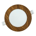 Foco de encastrar LED CIRCLE LED/6W/230V 4200K diâmetro 11,8 cm castanho