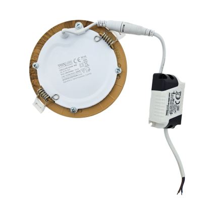 Foco de encastrar LED CIRCLE LED/6W/230V 4200K diâmetro 11,8 cm castanho