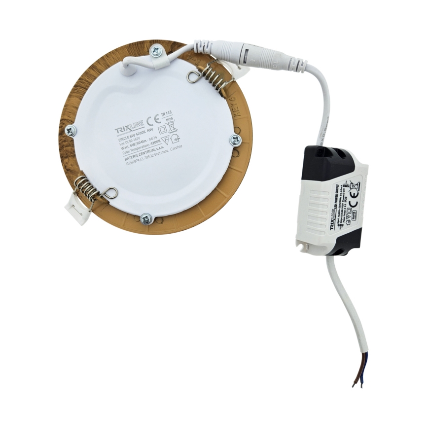 Foco de encastrar LED CIRCLE LED/6W/230V 4200K diâmetro 11,8 cm castanho