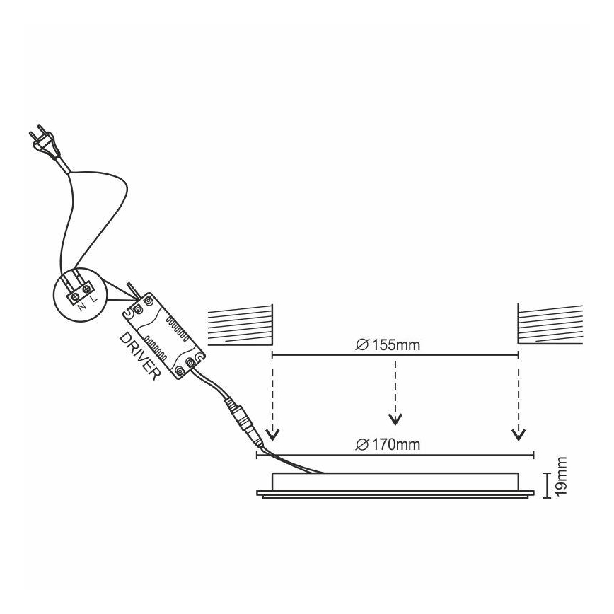 Foco de encastrar LED com regulação/12W/230V 3000-6500K Wi-Fi Tuya