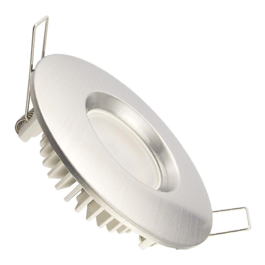Foco de encastrar LED de casa de banho LED/7W/230V 4000K prateado IP44