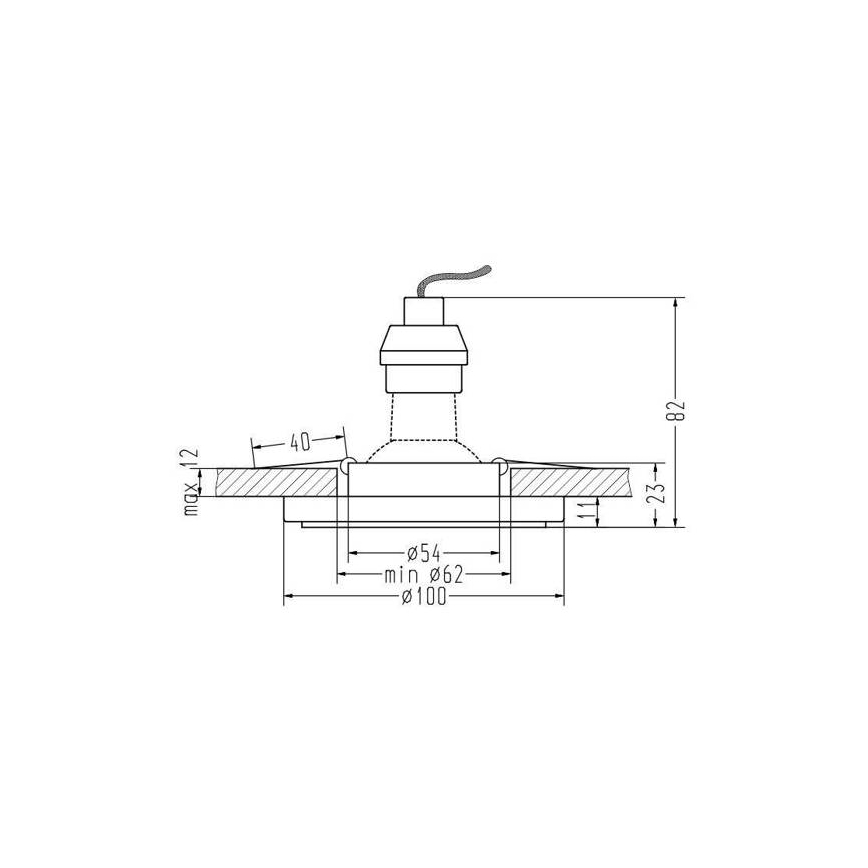 Foco de encastrar LED EYE 1xGU10/50W + LED/3W/230V