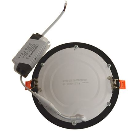 Foco de encastrar LED GERD LED/12W/230V 4000K preto