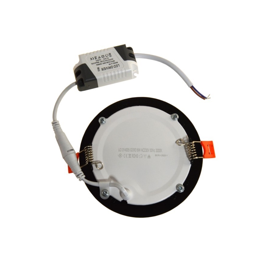 Foco de encastrar LED GERD LED/6W/230V 3000K preto