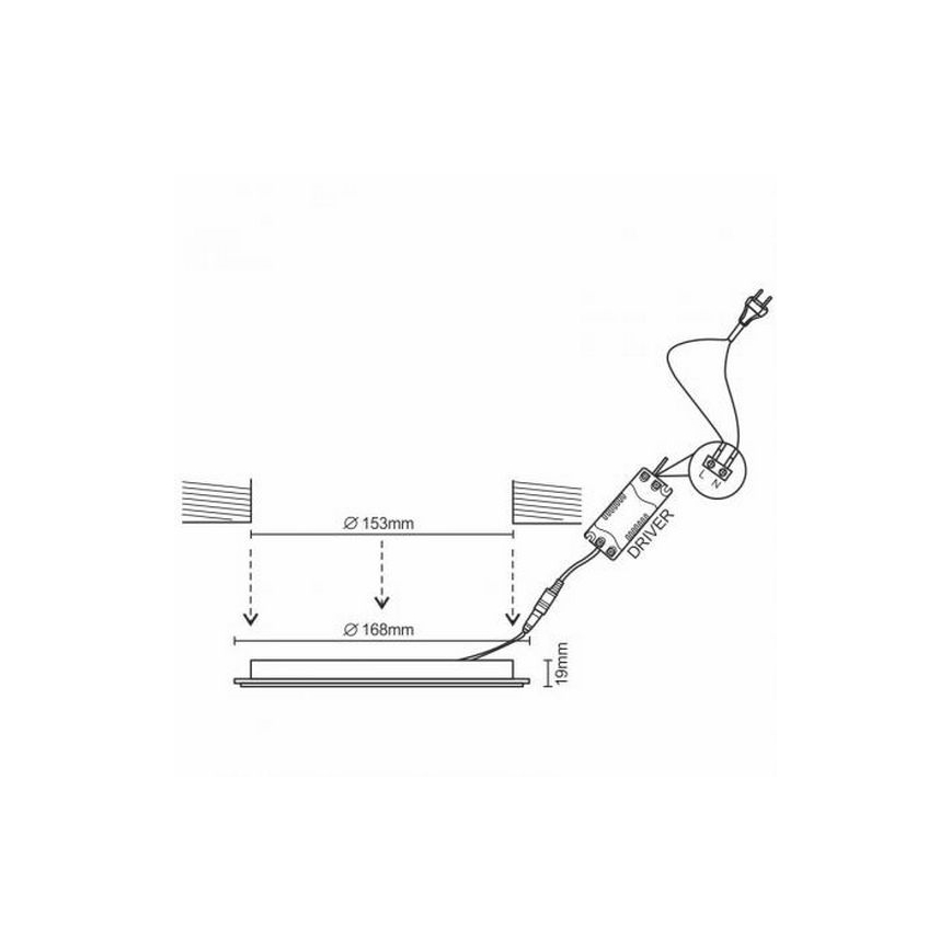 Foco de encastrar LED LED/12W/230V