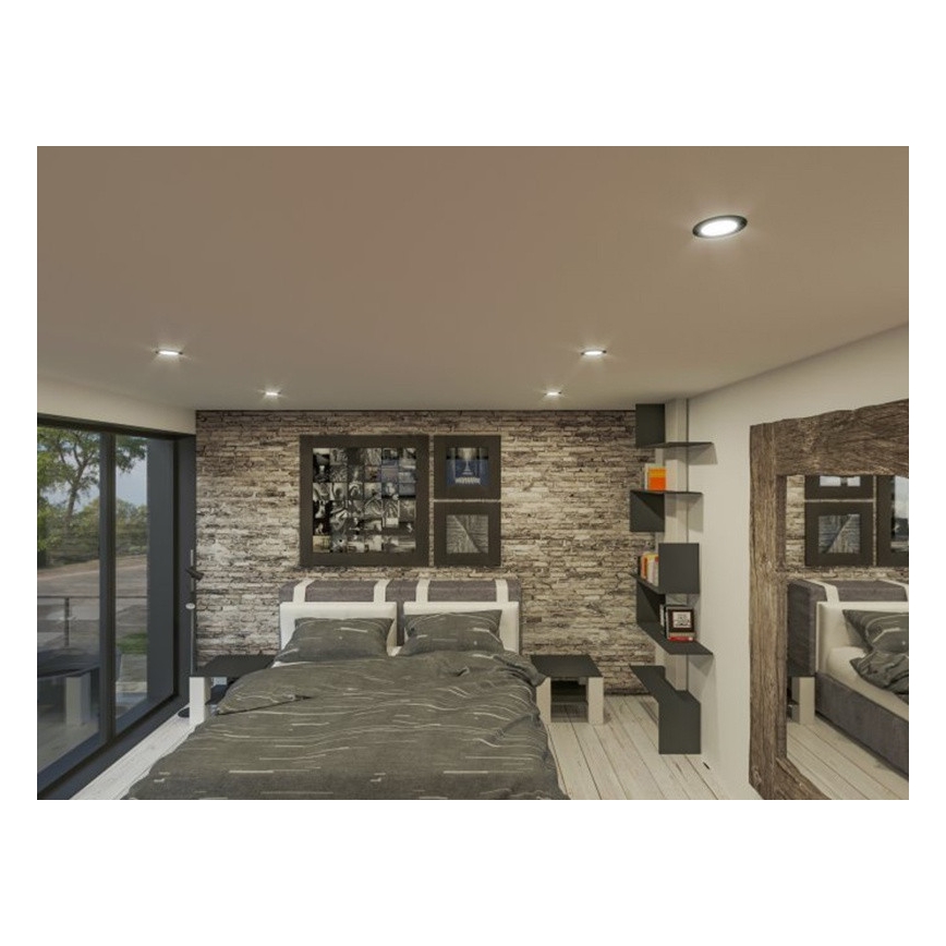 Foco de encastrar LED LED/18W/230V 3000K diâmetro 11,5 cm preto