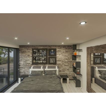 Foco de encastrar LED LED/18W/230V 4000K diâmetro 11,5 cm preto