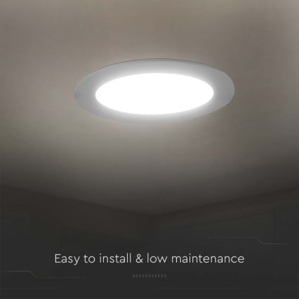 Foco de encastrar LED LED/24W/230V diâmetro 29,6 cm 4000K branco