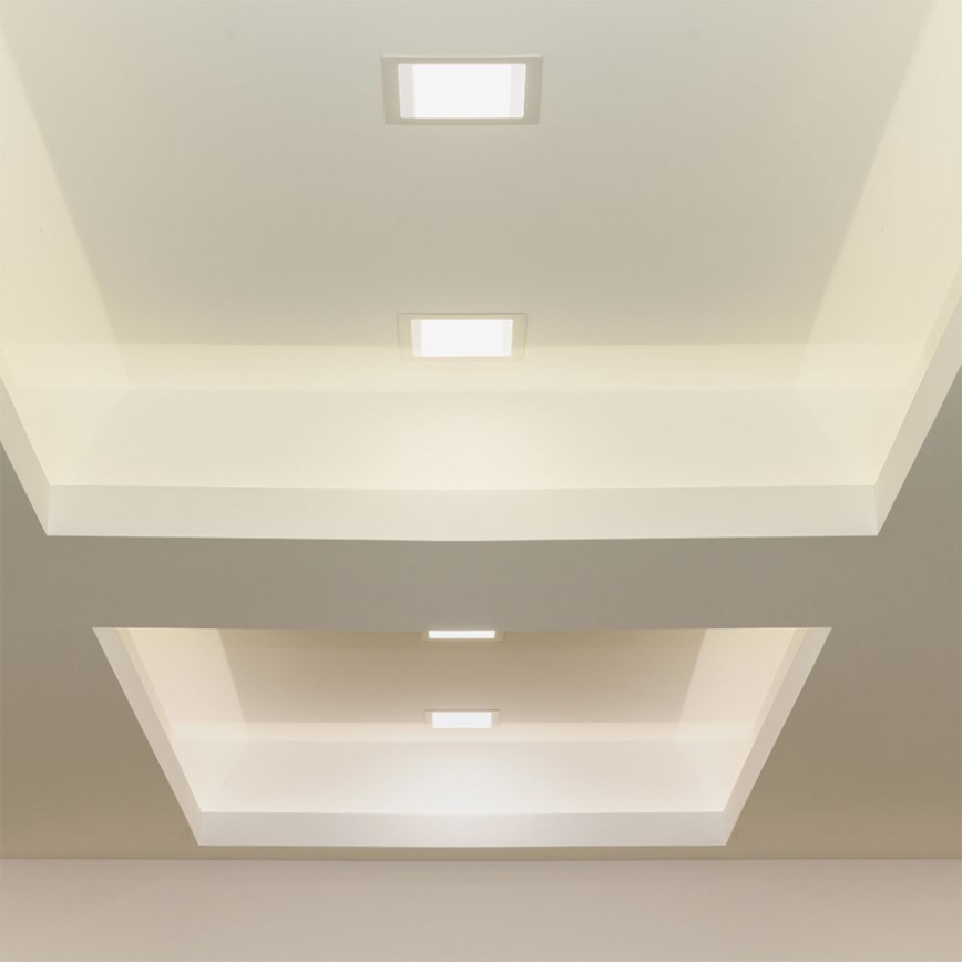Foco de encastrar LED LED/6W/230V 12x12 cm 3000K branco