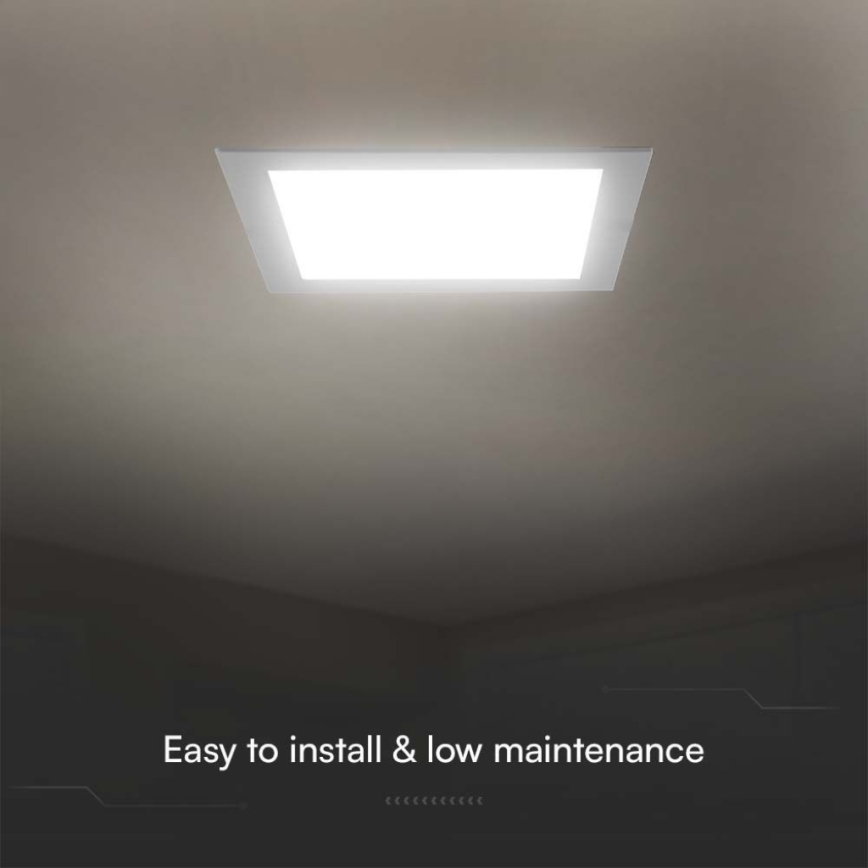 Foco de encastrar LED LED/6W/230V 12x12 cm 3000K branco