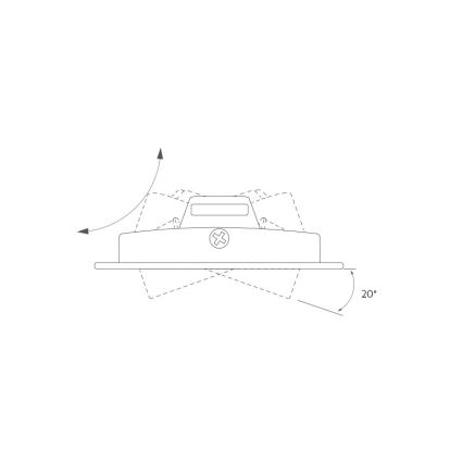 Foco de encastrar LED LED/6W/230V 3000K diâmetro 8,5 cm preto