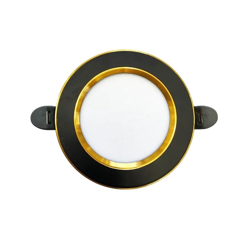 Foco de encastrar LED LED/7,5W/230V 4000K preto/dourada