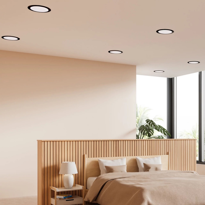 Foco de encastrar LED RIGEL LED/14W/230V 4000K diâmetro 22 cm preto