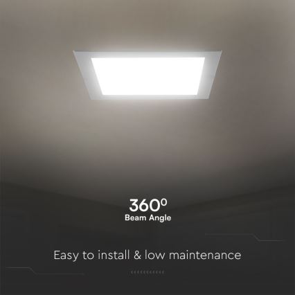 Foco de encastrar LED SAMSUNG CHIP LED/18W/230V 3000K 22x22 cm branco