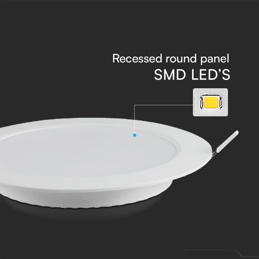 Foco de encastrar LED SAMSUNG CHIP LED/18W/230V 6500K diâmetro 22 cm branco