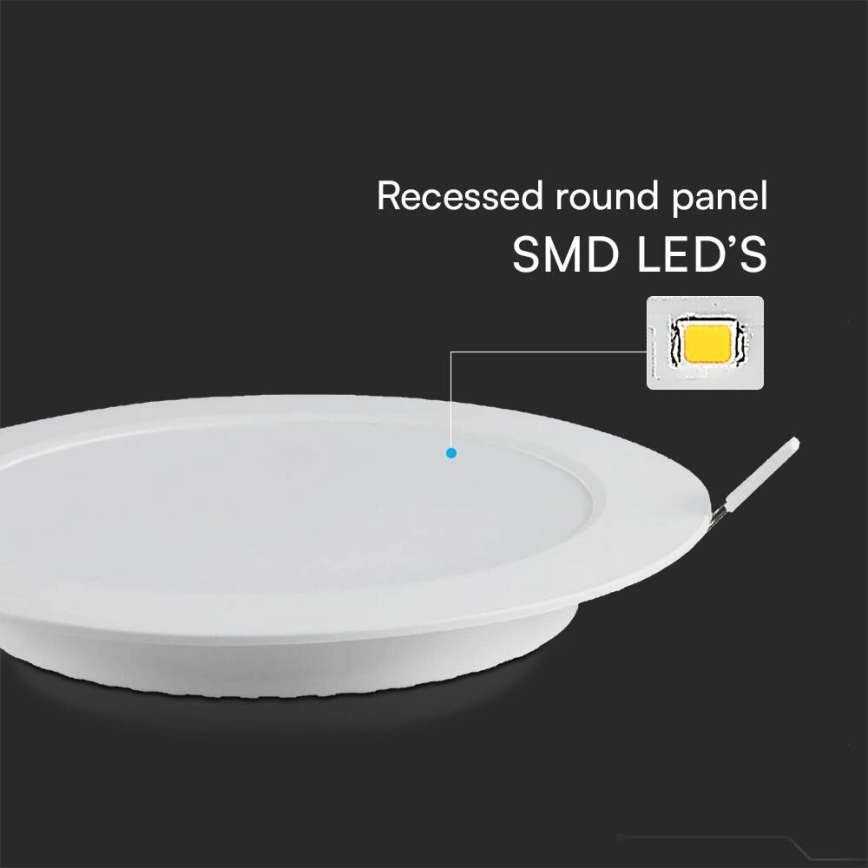 Foco de encastrar LED SAMSUNG CHIP LED/24W/230V 4000K diâmetro 29,4 cm branco