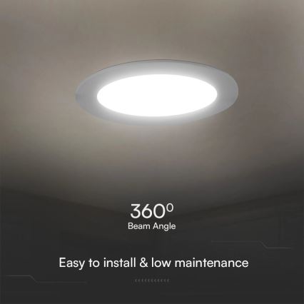 Foco de encastrar LED SAMSUNG CHIP LED/24W/230V 6500K diâmetro 29,4 cm branco