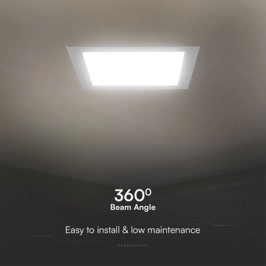 Foco de encastrar LED SAMSUNG CHIP LED/3W/230V 4000K 9x9 cm branco