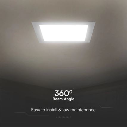 Foco de encastrar LED SAMSUNG CHIP LED/3W/230V 6500K 9x9 cm branco