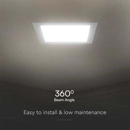 Foco de encastrar LED SAMSUNG CHIP LED/6W/230V 4000K 12x12 cm branco