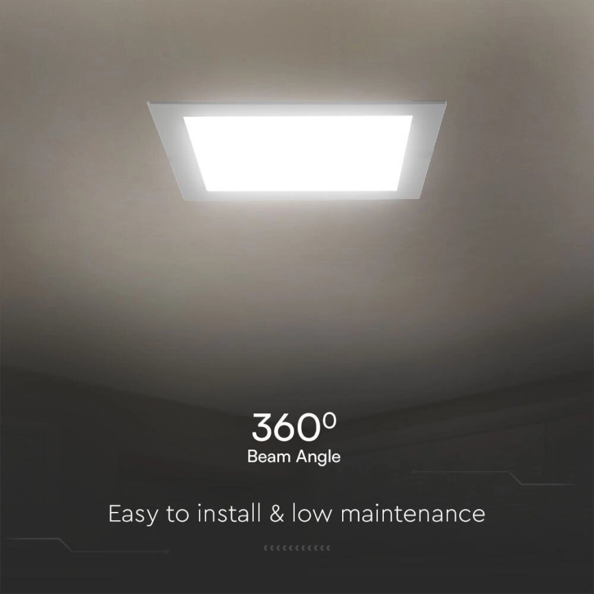 Foco de encastrar LED SAMSUNG CHIP LED/6W/230V 4000K 12x12 cm branco