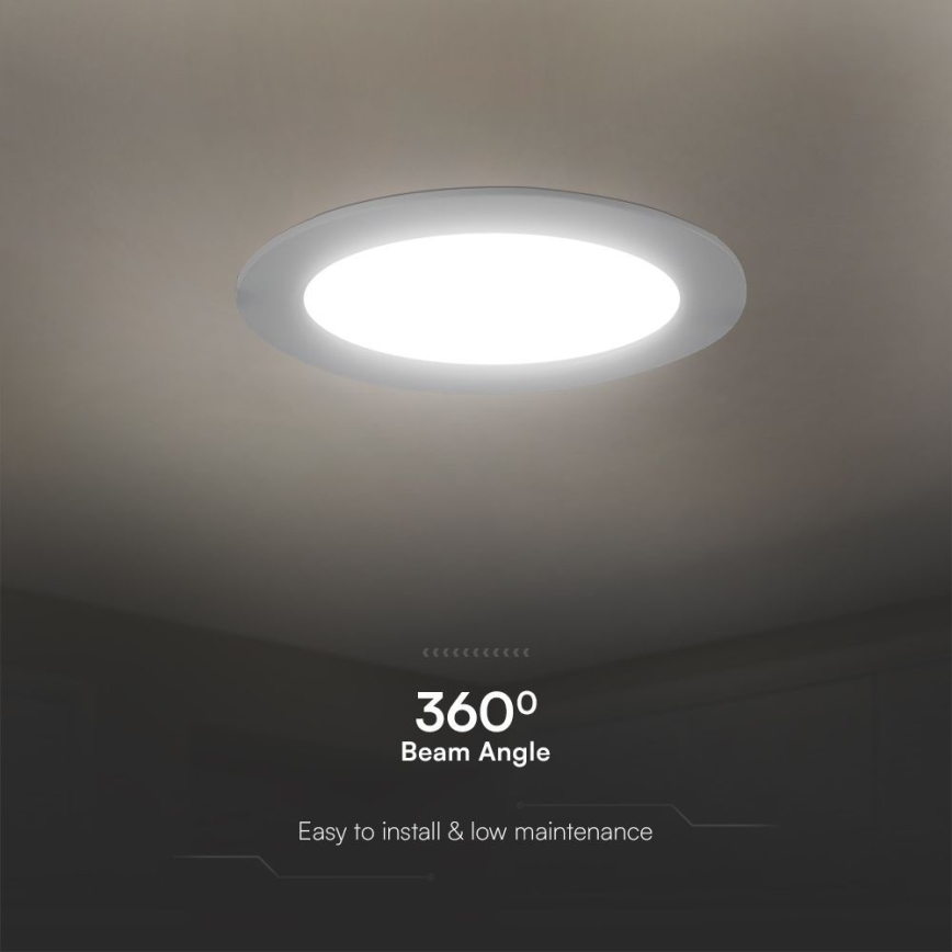 Foco de encastrar LED SAMSUNG CHIP LED/6W/230V 6500K diâmetro 12 cm branco